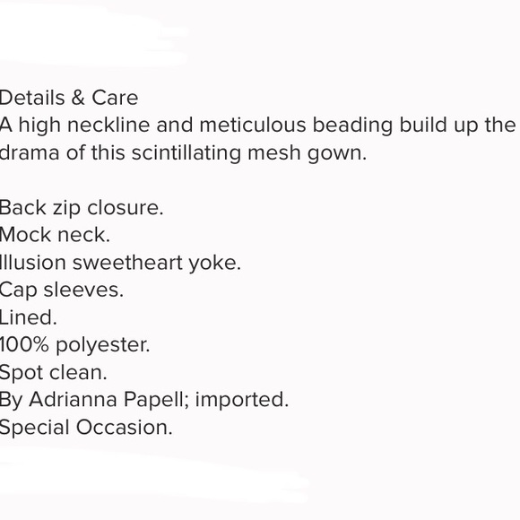 Adrianna Papell cap Sleeves,mock neck beaded long gown - Picture 7 of 10